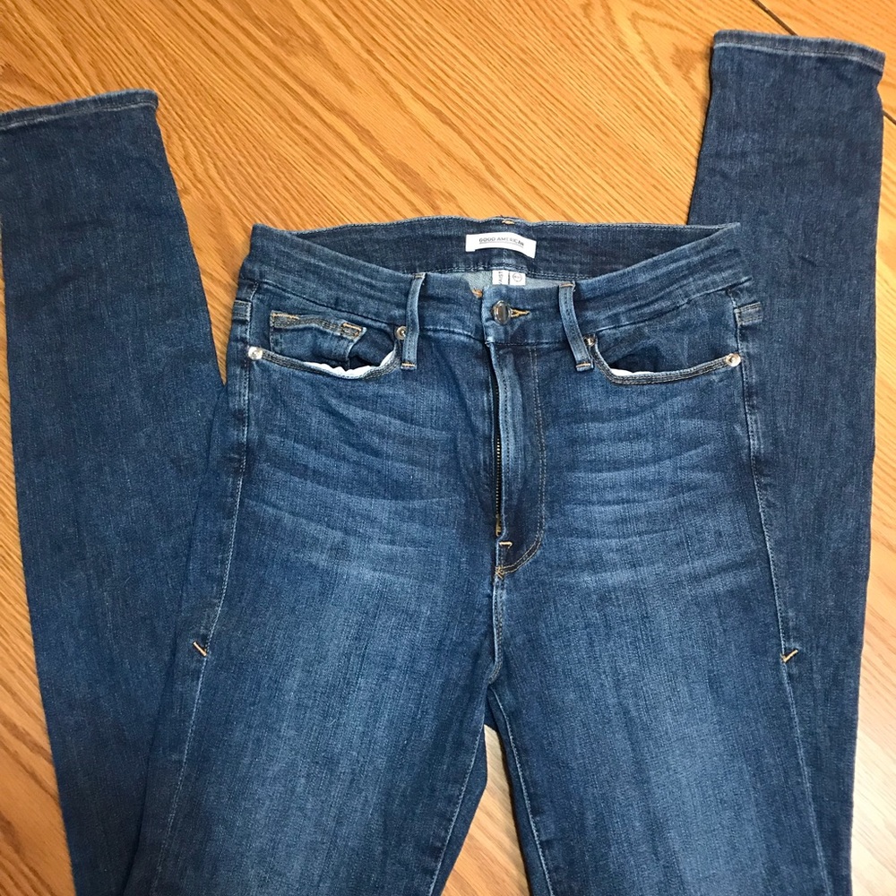Good American good waist skinny jeans, size 4/27.